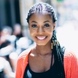 African american woman happy